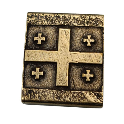 Georgian flag Molle clip Bronze with patina  