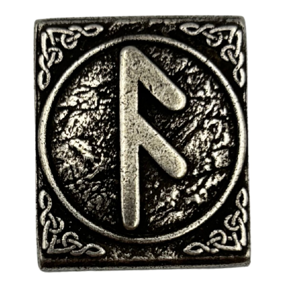 Ansuz rune molle clip Silver plating