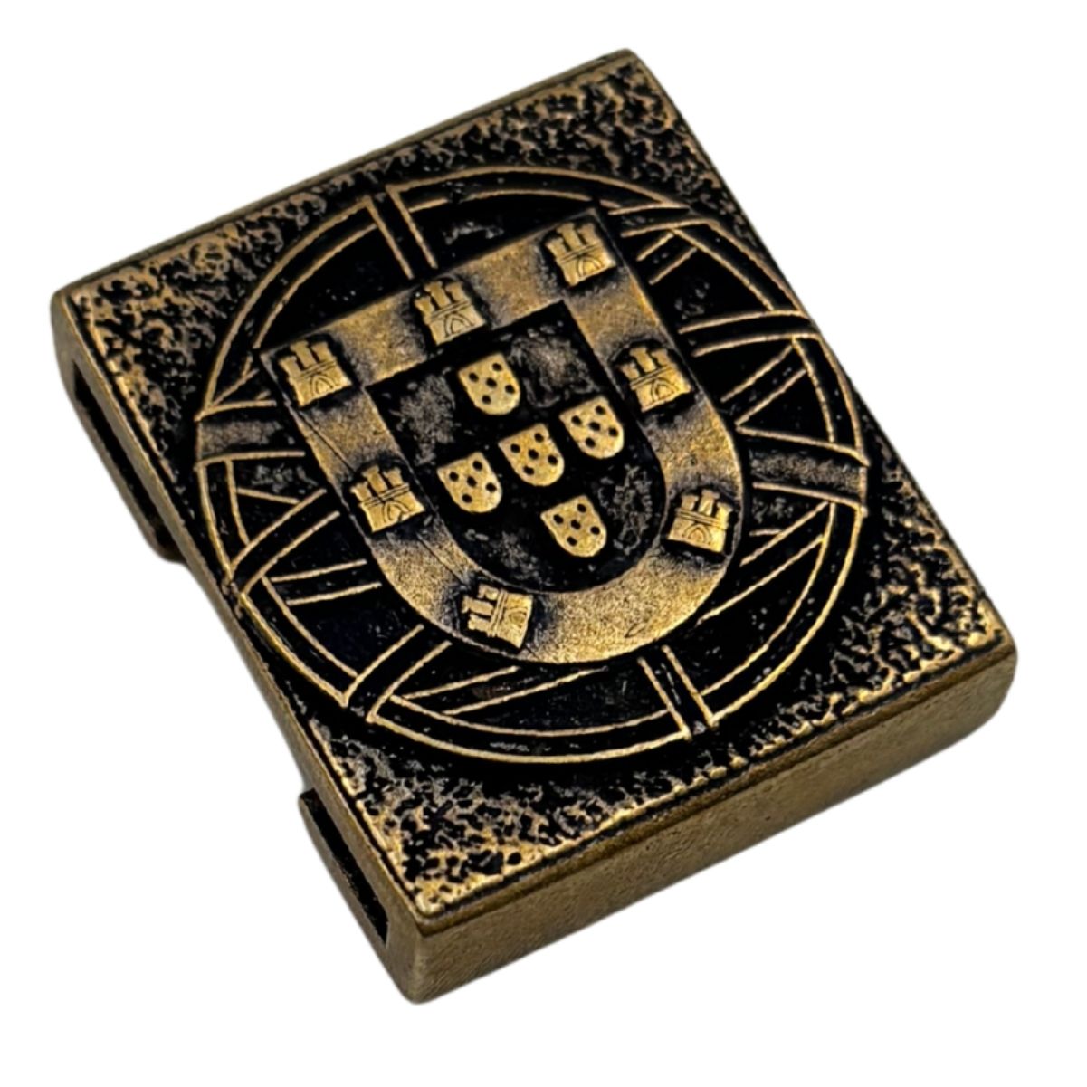 Portugal Flag MOLLE Clip — Bronze Tactical Accessory