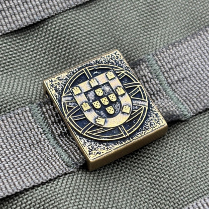 Portugal Flag MOLLE Clip — Bronze Tactical Accessory
