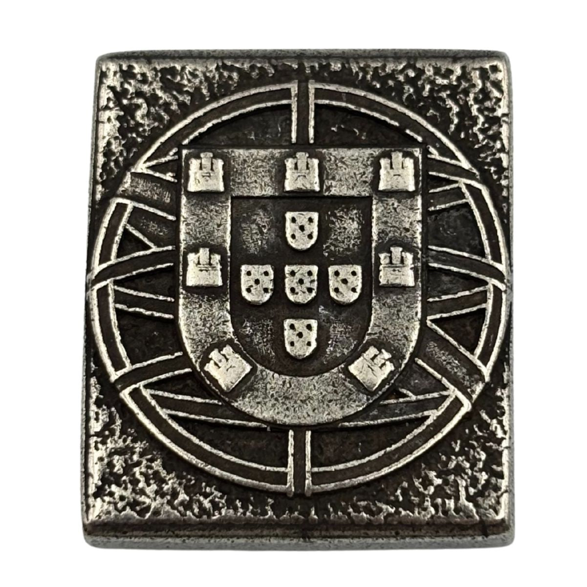 Portugal Flag MOLLE Clip — Bronze Tactical Accessory Silver plating