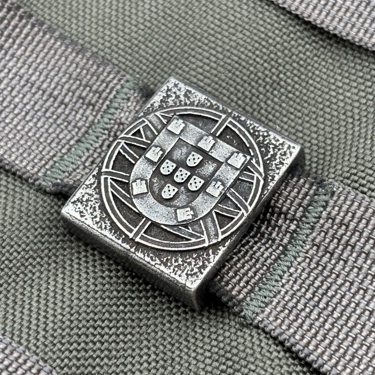 Portugal Flag MOLLE Clip — Bronze Tactical Accessory