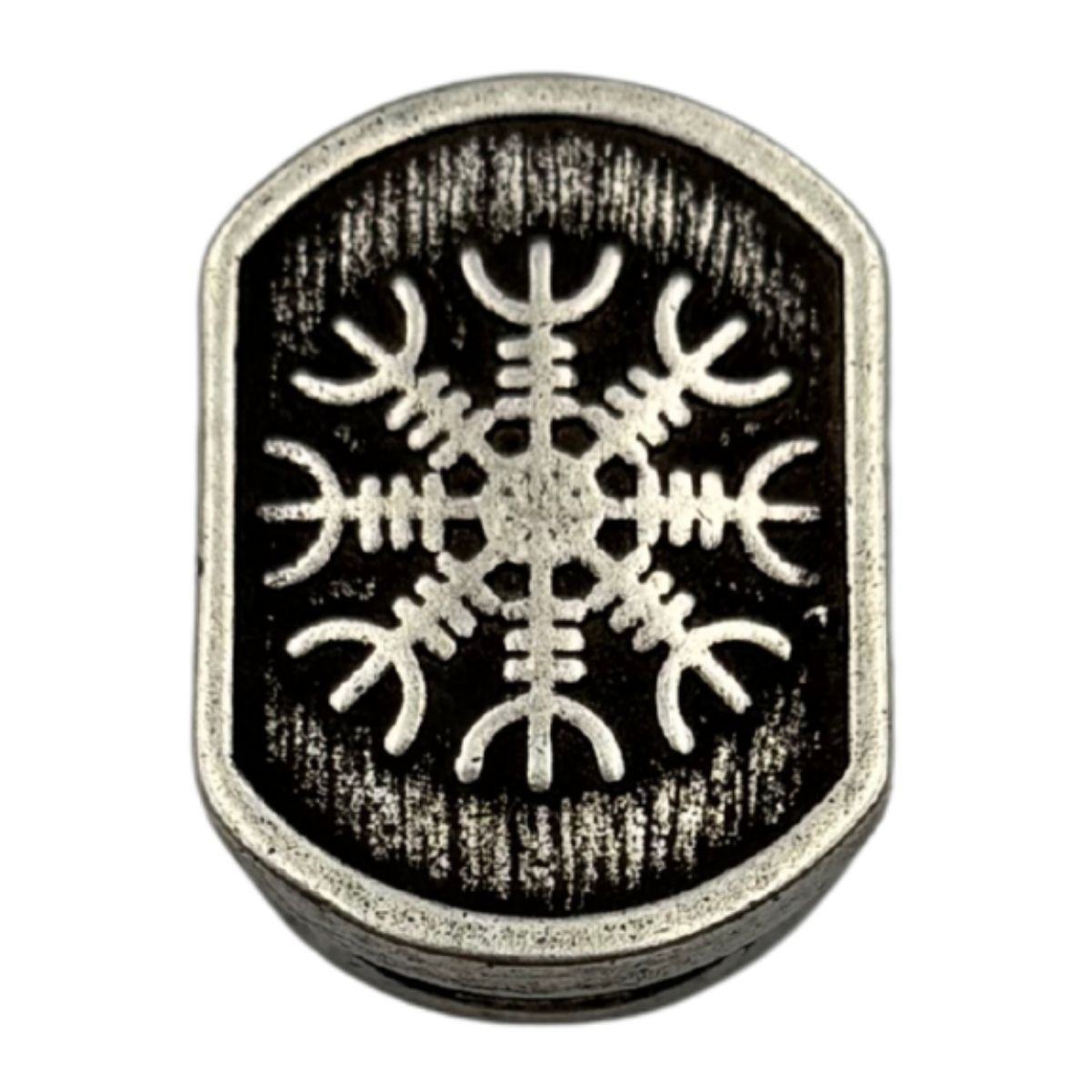 Aegishjalmur paracord bead Silver plating
