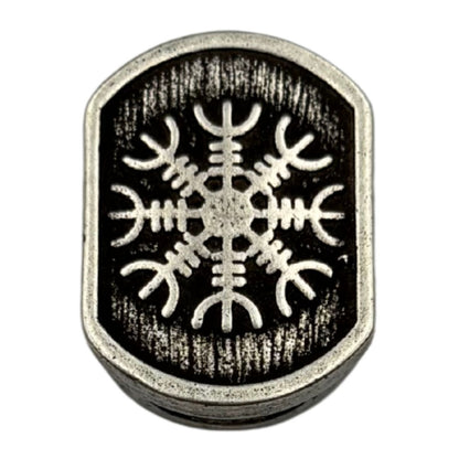 Aegishjalmur paracord bead Silver plating