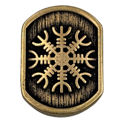 Aegishjalmur paracord bead Bronze