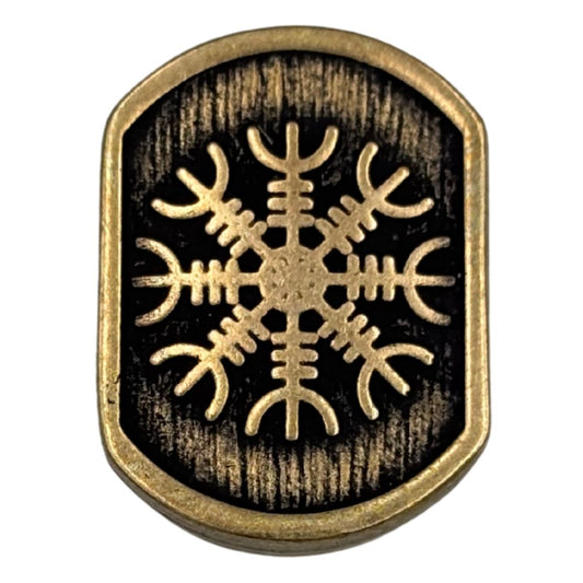 Aegishjalmur paracord bead Bronze