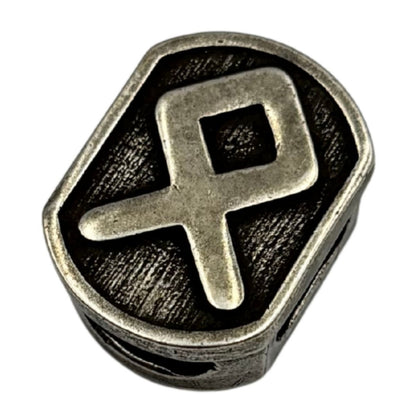 Paracord Bead Othala Silver plating