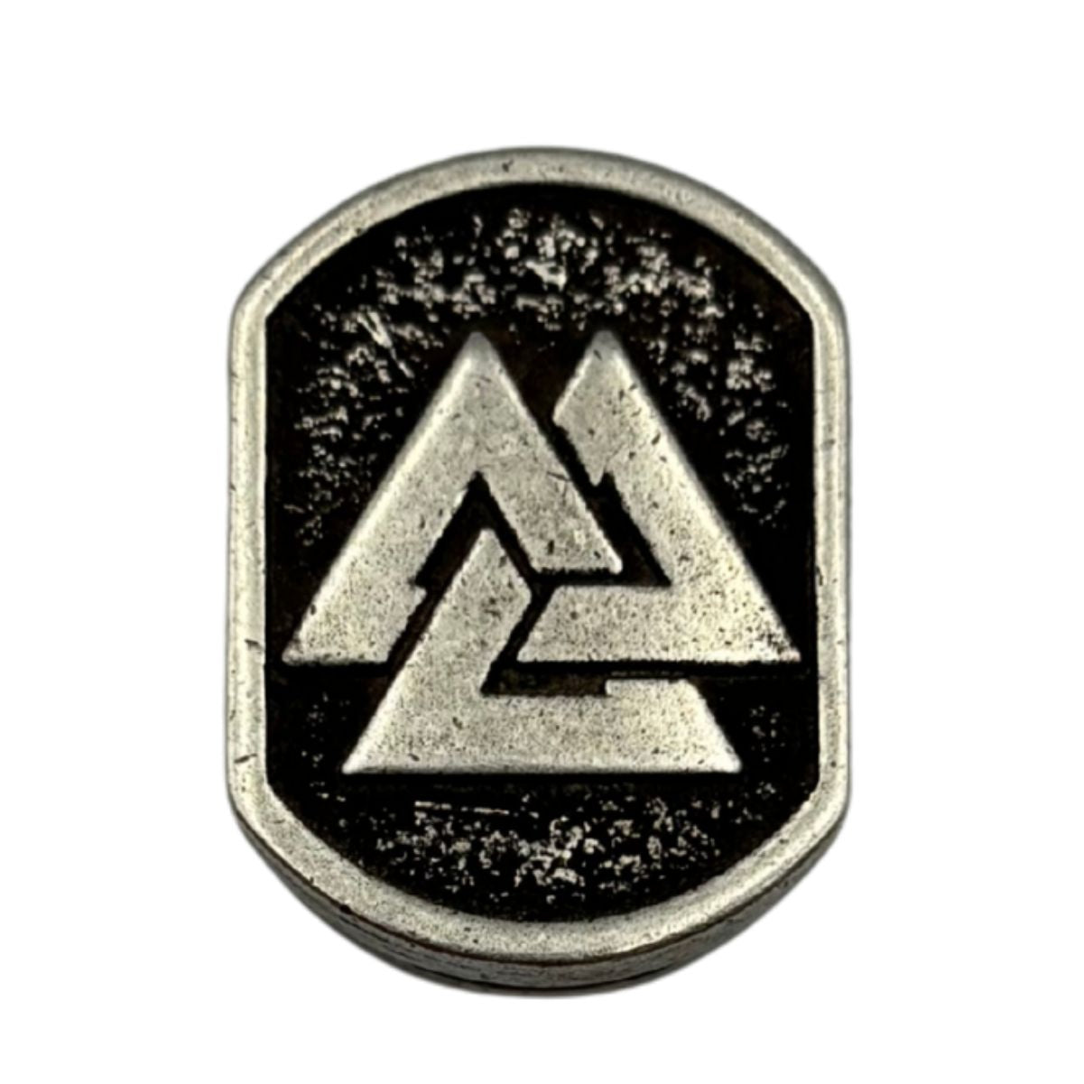 Valknut Norse paracord bead Silver plating