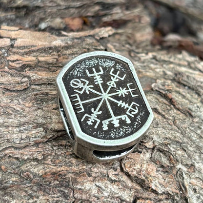 Vegvisir Runic Compass paracord bead