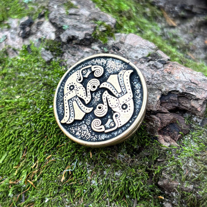 Odin ravens paracord bead