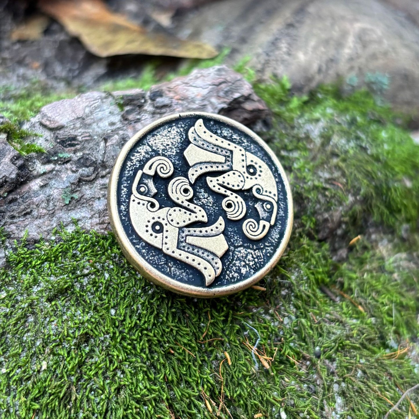 Odin ravens paracord bead