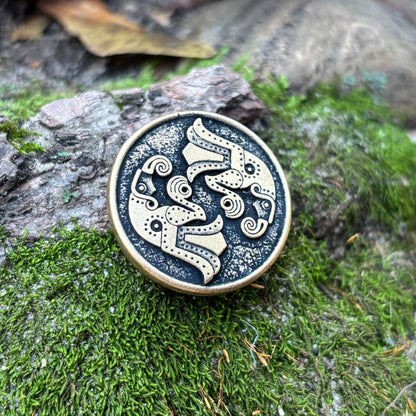 Odin ravens paracord bead