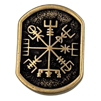 Vegvisir Runic Compass paracord bead Bronze