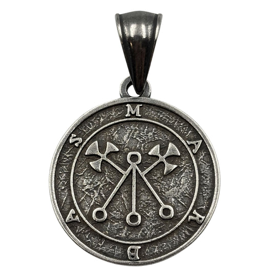 Marbas sigil pendant Silver plating
