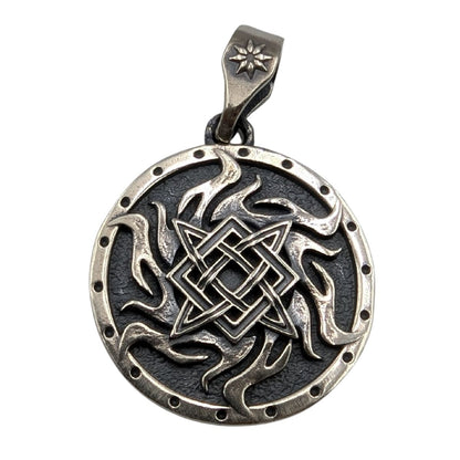 Svarog symbol pendant Silver 925