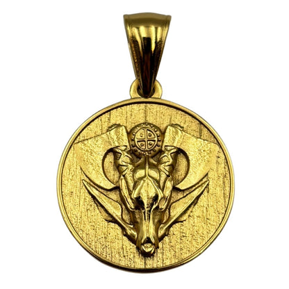 Wolf Skull pendant Golg plating