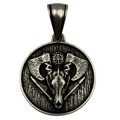 Wolf Skull pendant Silver plating