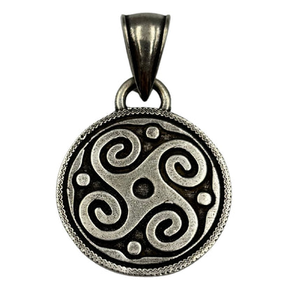 Slavic Solar petroglyph sun pendant Silver 925
