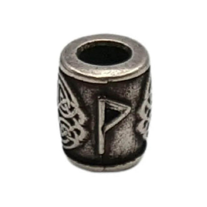 Wunjo rune bronze bead Silver plating  