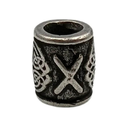 Gebo rune bronze bead Silver plating  