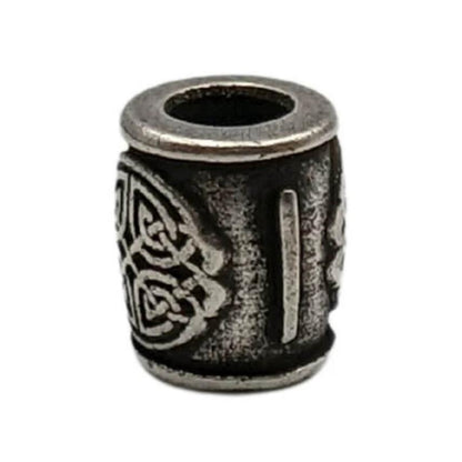 Isa rune bronze bead Silver plating  