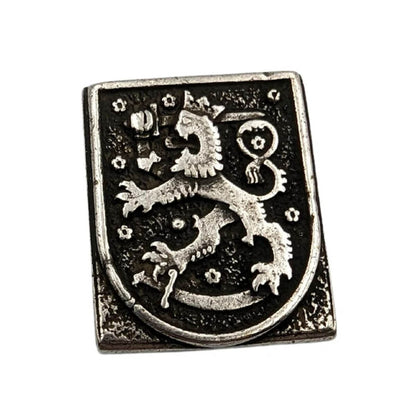 Finnish Coat of Arms Molle clip Silver plating  