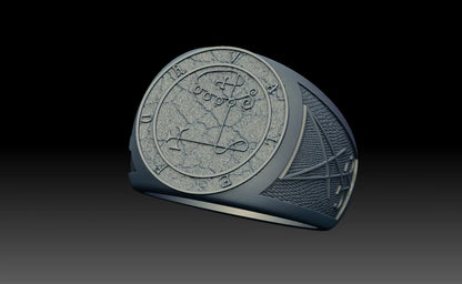 Valefor sigil ring 6 US Silver 925