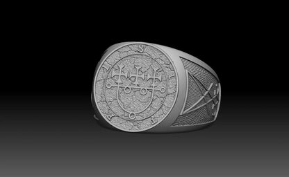 Sitri sigil ring 6 US Silver plating