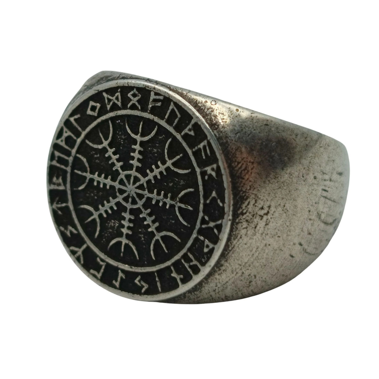 Helm of Awe rune ring 6 US Silver plating