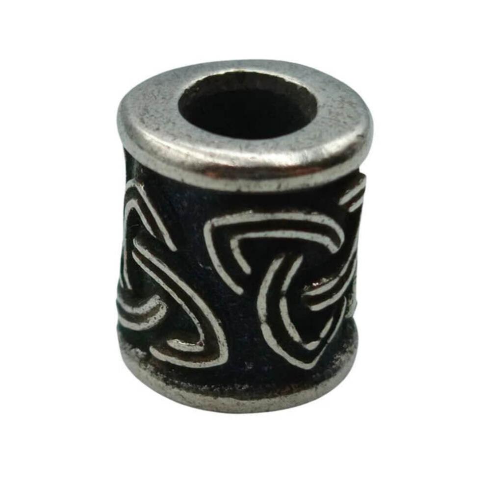 Celtic knot bronze bead Silver plating  