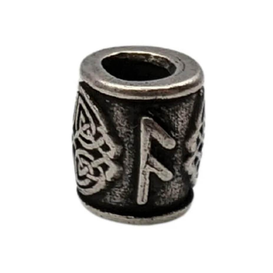 Ansuz rune bronze bead   