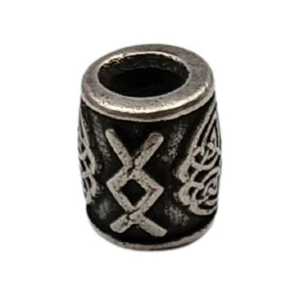 Ingwaz rune bronze bead Silver plating  