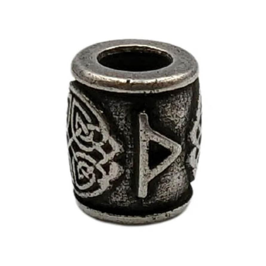 Thurisaz rune bronze bead Silver plating  