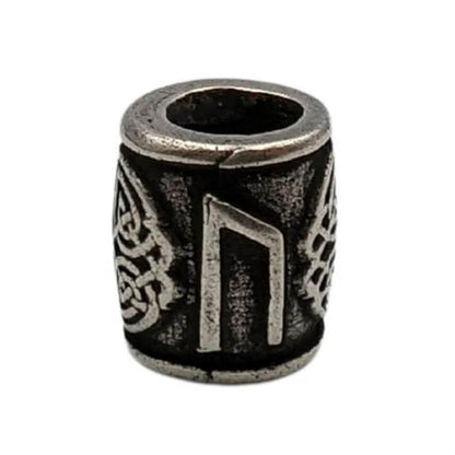 Uruz rune bronze bead Silver plating  