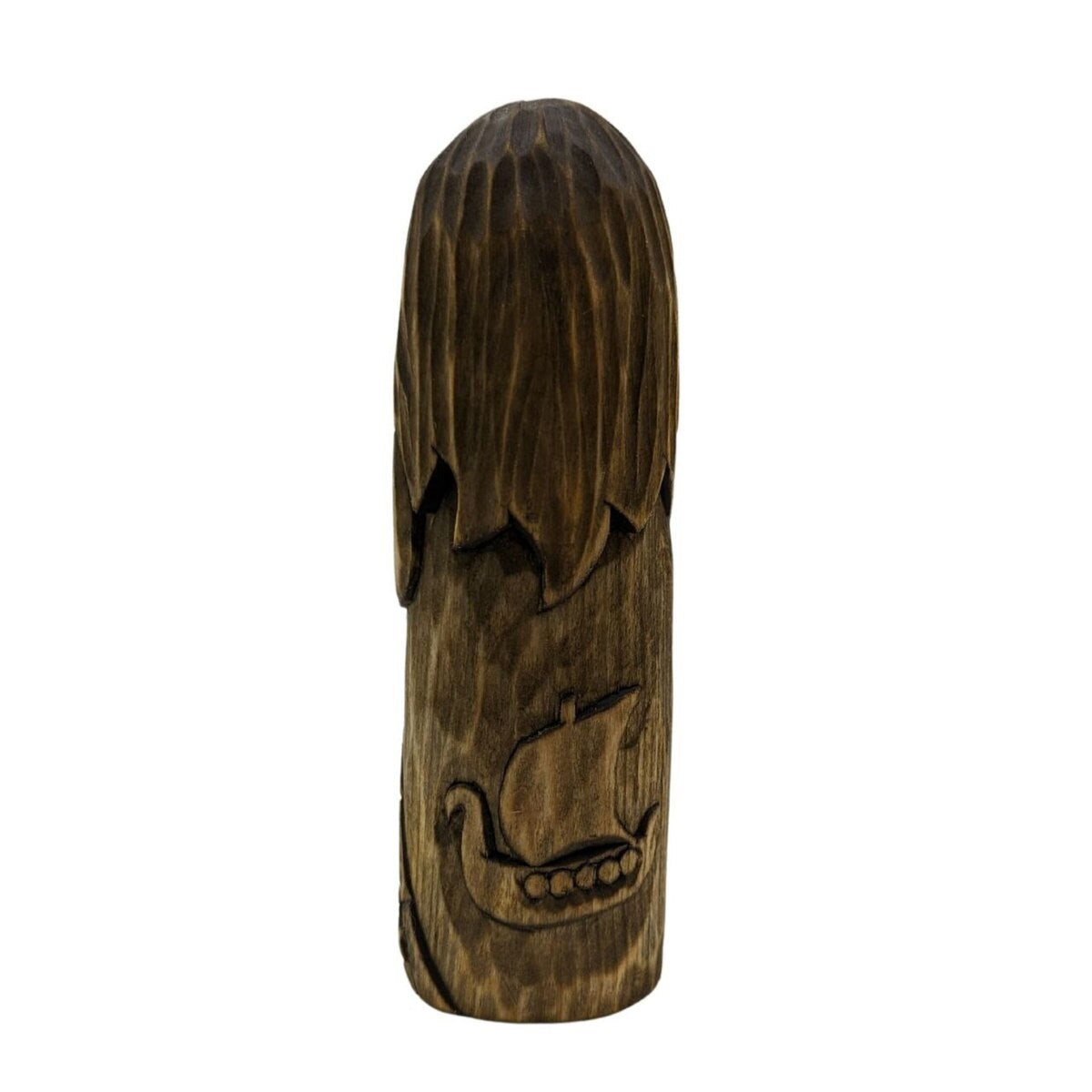 Njord God wooden figurine   