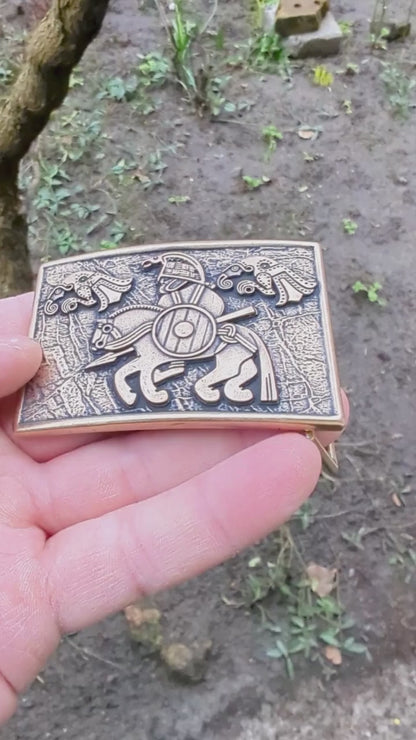 Horseman from Vendel belt buckle