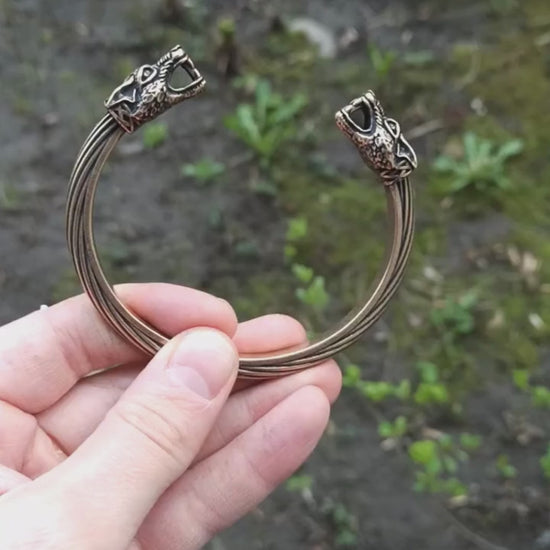 Wolf arm ring Viking bracelet