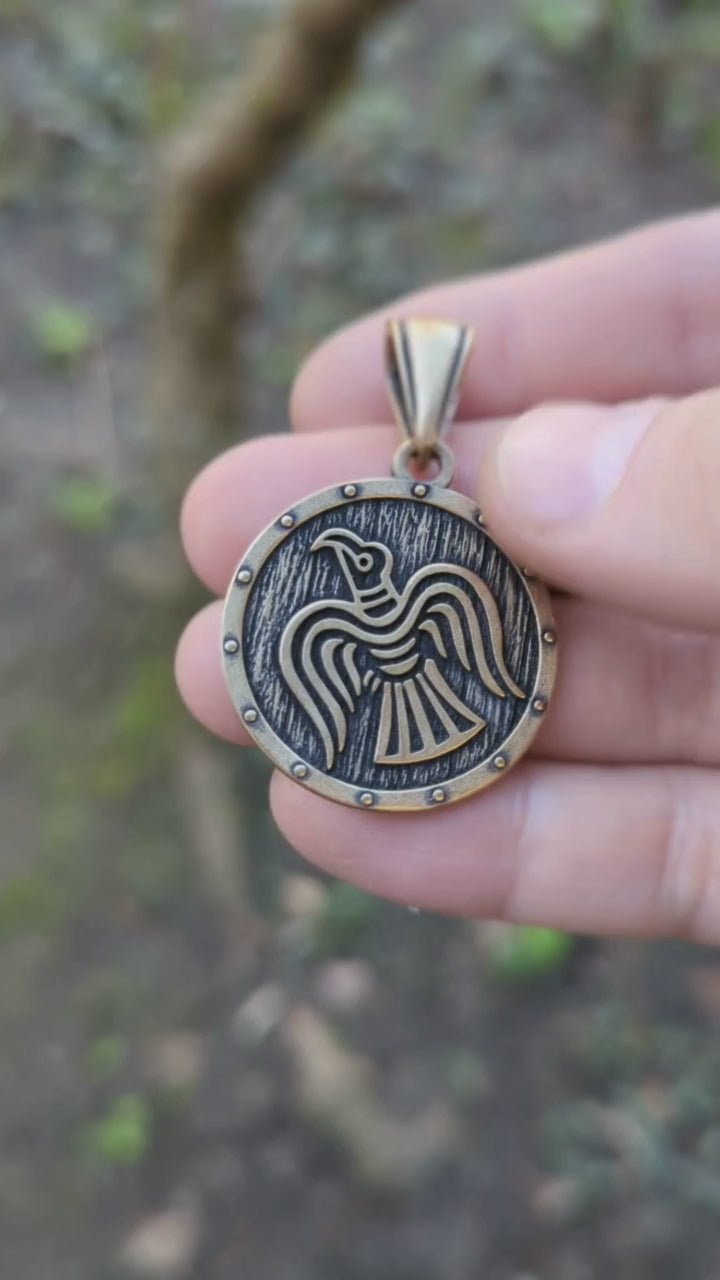 Raven Banner pendant