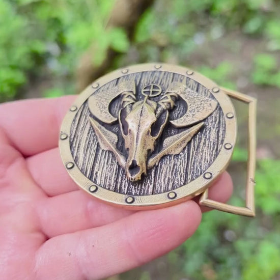 Wolf Skull Viking belt buckle