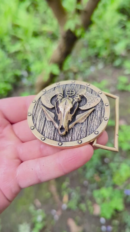 Wolf Skull Viking belt buckle