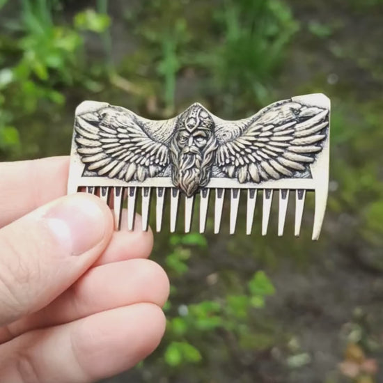 Odin with ravens beard Viking comb