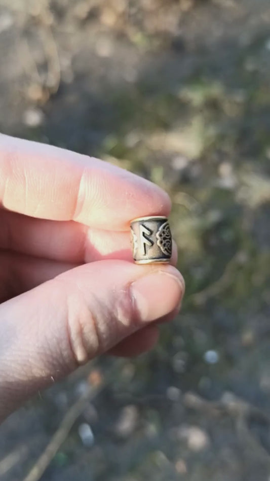 Ansuz rune bead