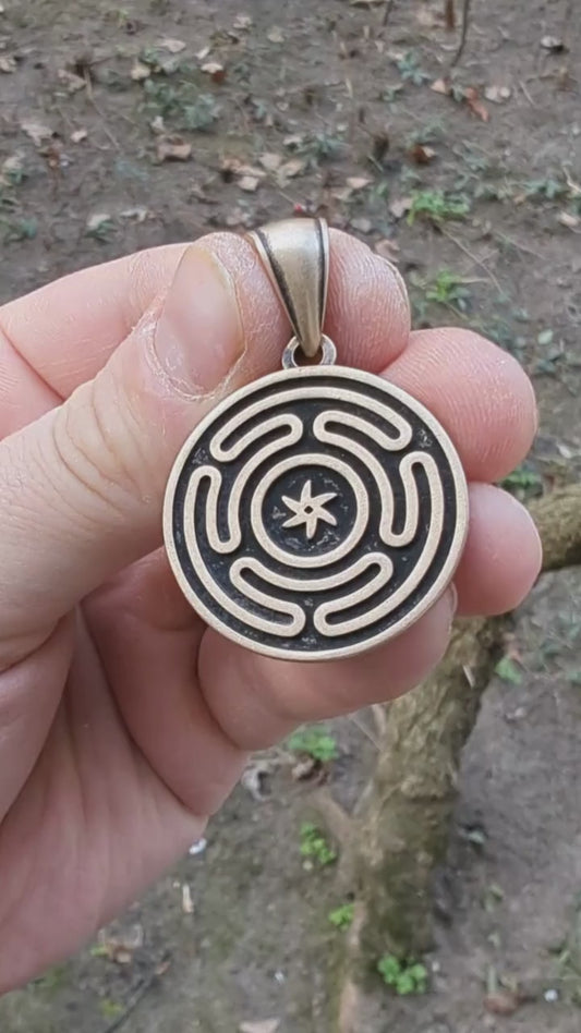Wheel of Hecate pendant