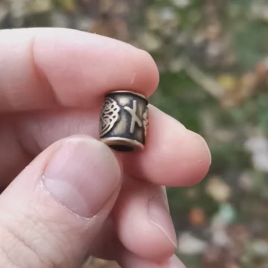 Nauthiz rune bead
