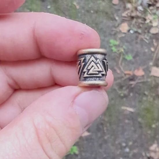 Valknut paracord bead