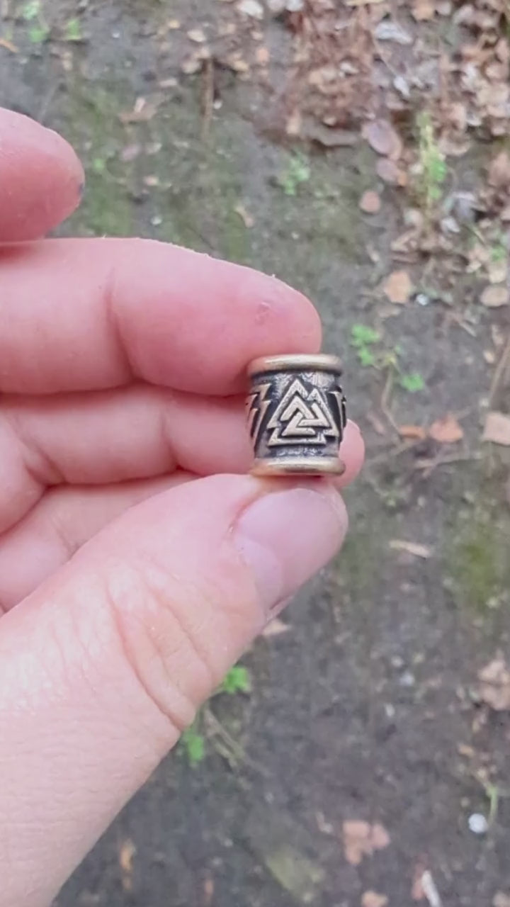 Valknut paracord bead