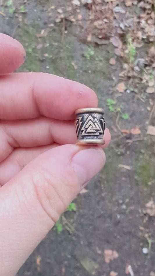 Valknut paracord bead