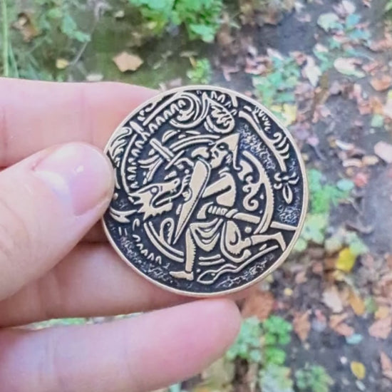 Helm of Awe custom coin