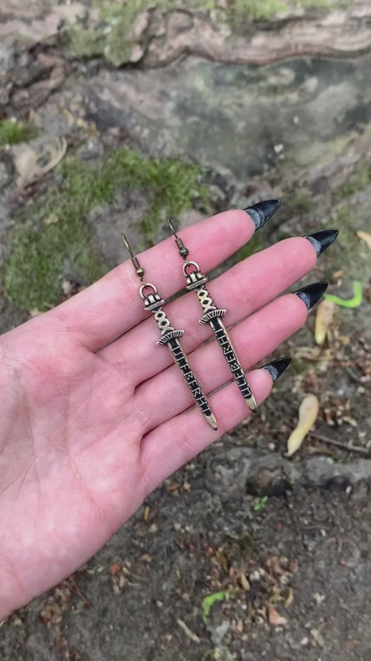 Ulfberht sword earrings