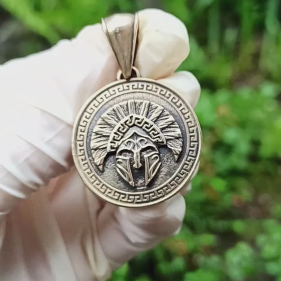 Spartan shield pendant